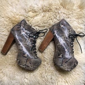 Jeffrey Campbell Snakeskin Platforms